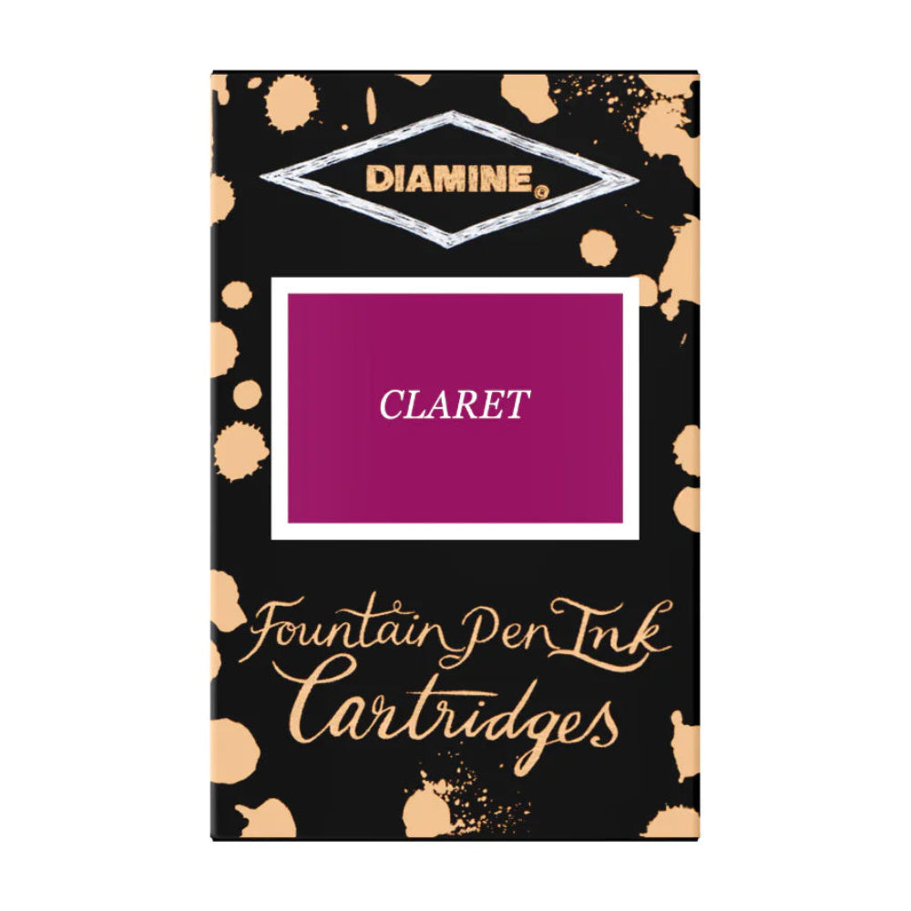 Diamine Claret Ink Cartridges (Set of 18)