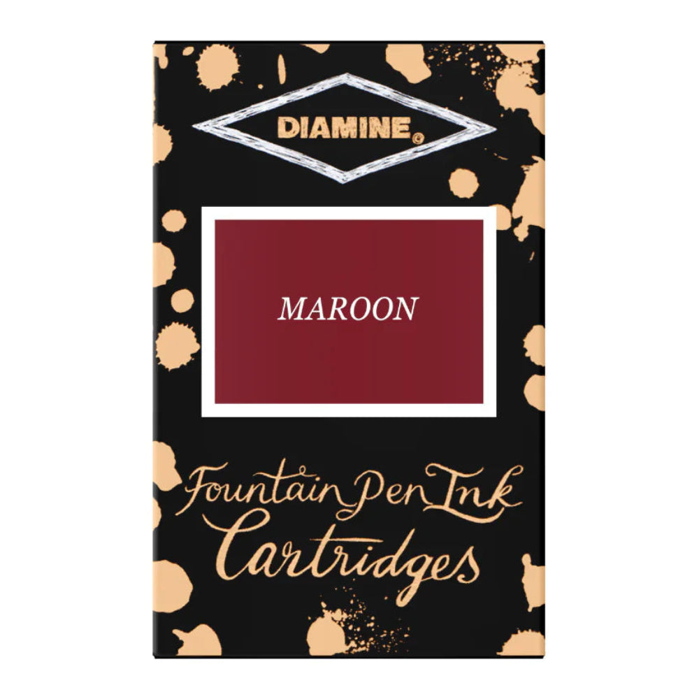 Diamine Maroon Ink Cartridges (Set of 18)
