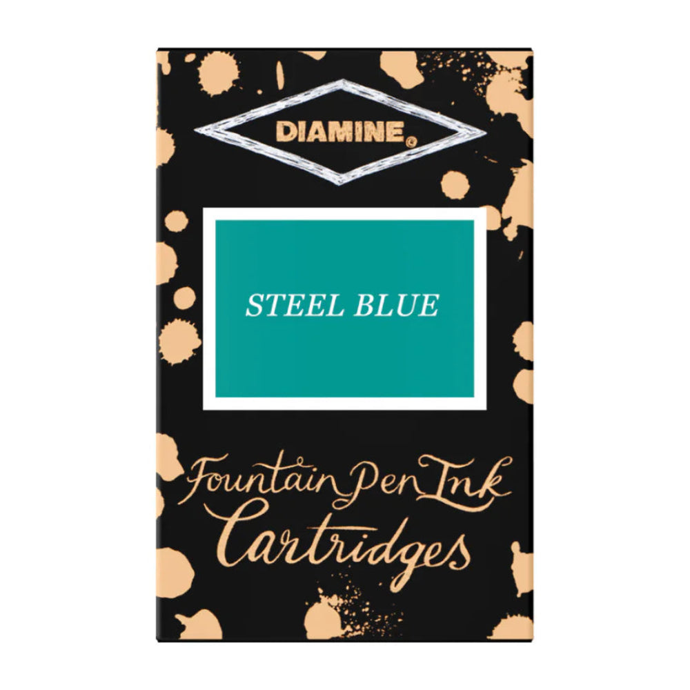 Diamine Steel Blue Ink Cartridges (Set of 18)