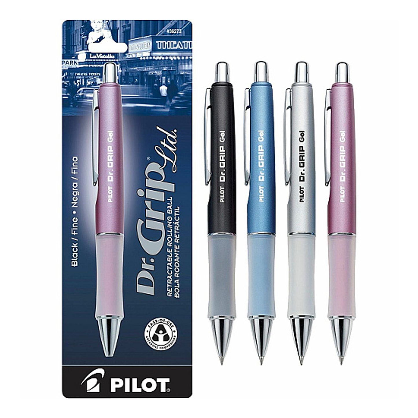 Pilot Dr. Grip Retractable Ballpoint - Metallic Black