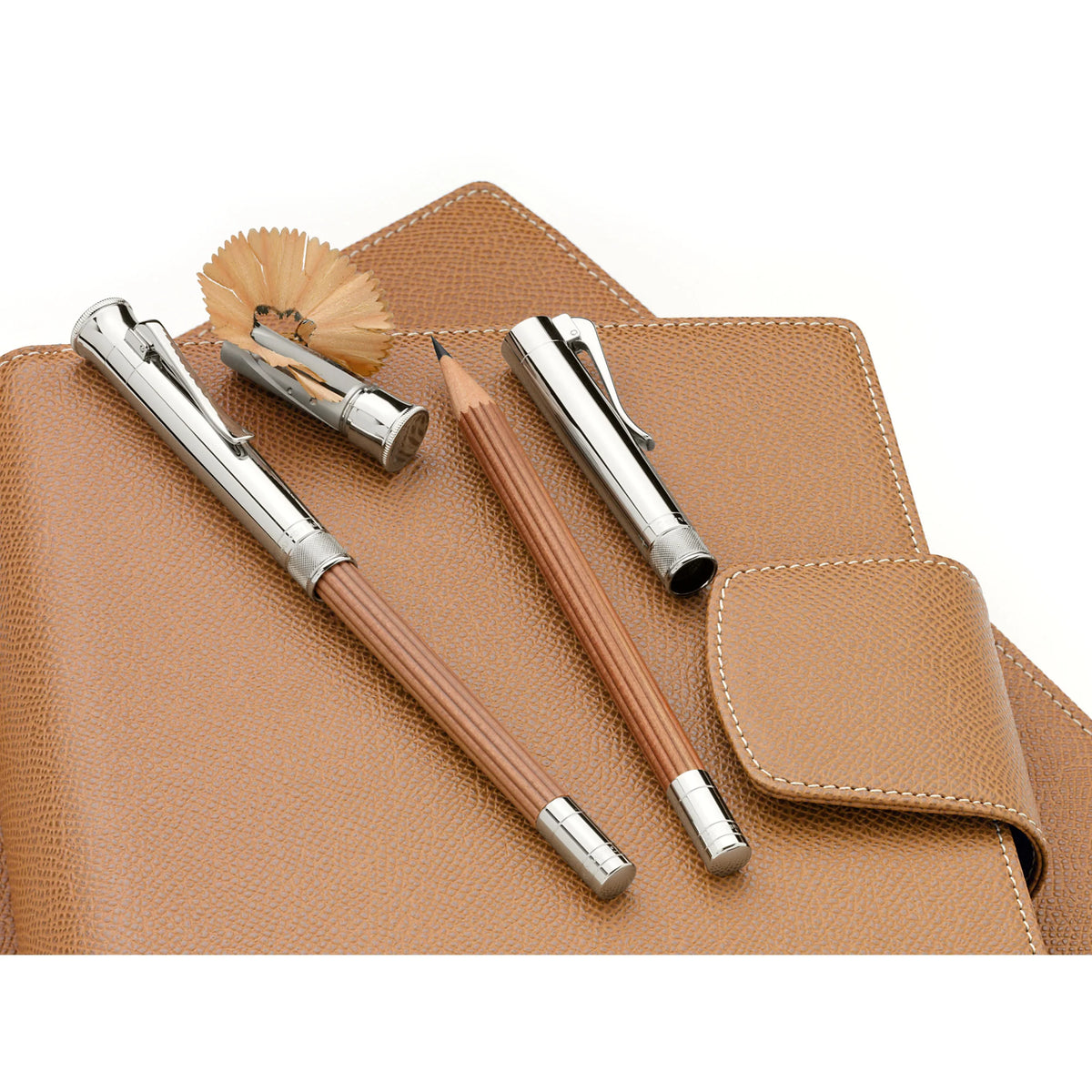 Graf von Faber-Castell Perfect Pencil - Brown and Platinum Plated Trim