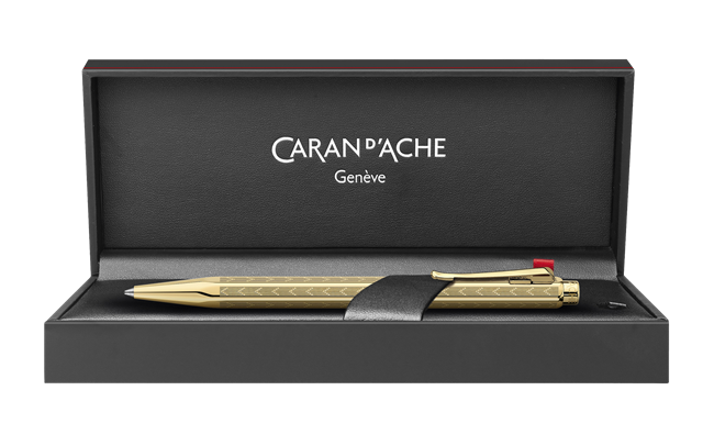 Caran d'Ache Ecridor Ballpoint - Chevron Gold