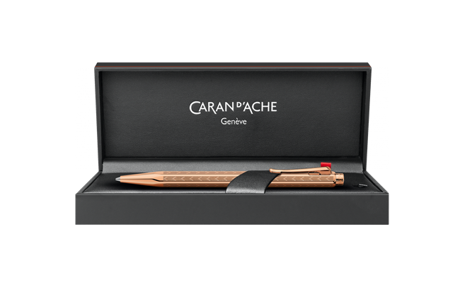 Caran d'Ache Ecridor Ballpoint - Chevron Rose Gold