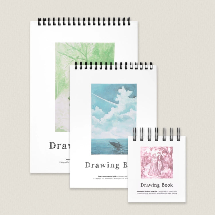 Wearingeul Impression Drawing Book - Mini Size (70 Sheets)
