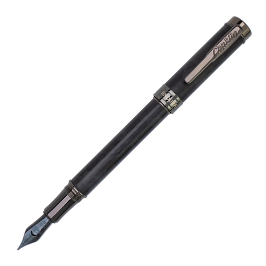 Conklin Endura Fountain Pen - Forged Carbon Fiber with Gunmetal Trim