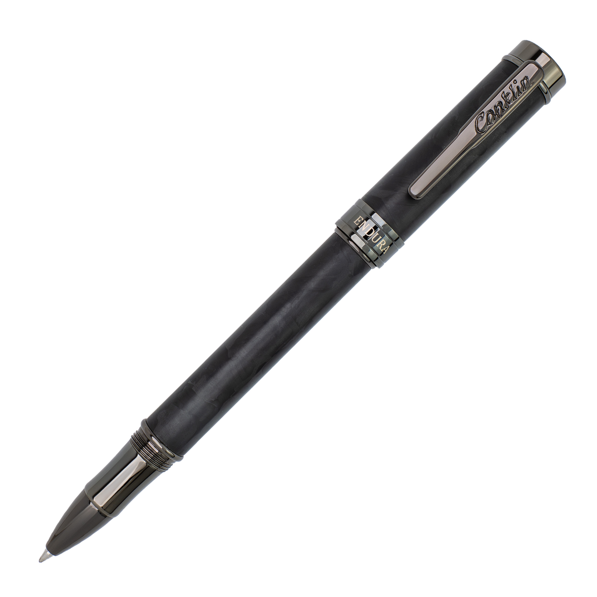 Conklin Endura Rollerball - Forged Carbon Fiber with Gunmetal Trim