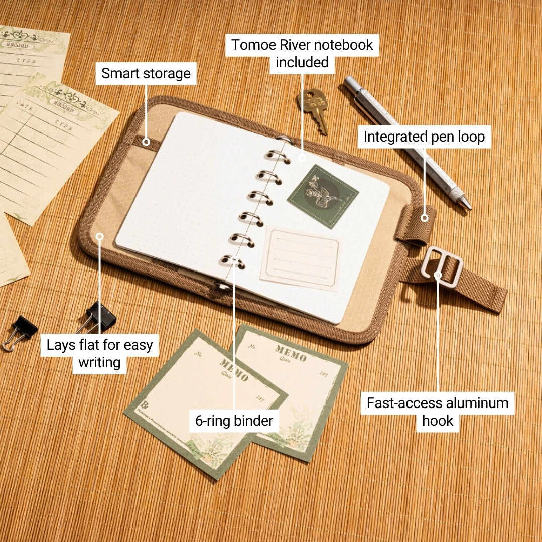 LOCHBY A7 6-Ring Field Binder - Olive