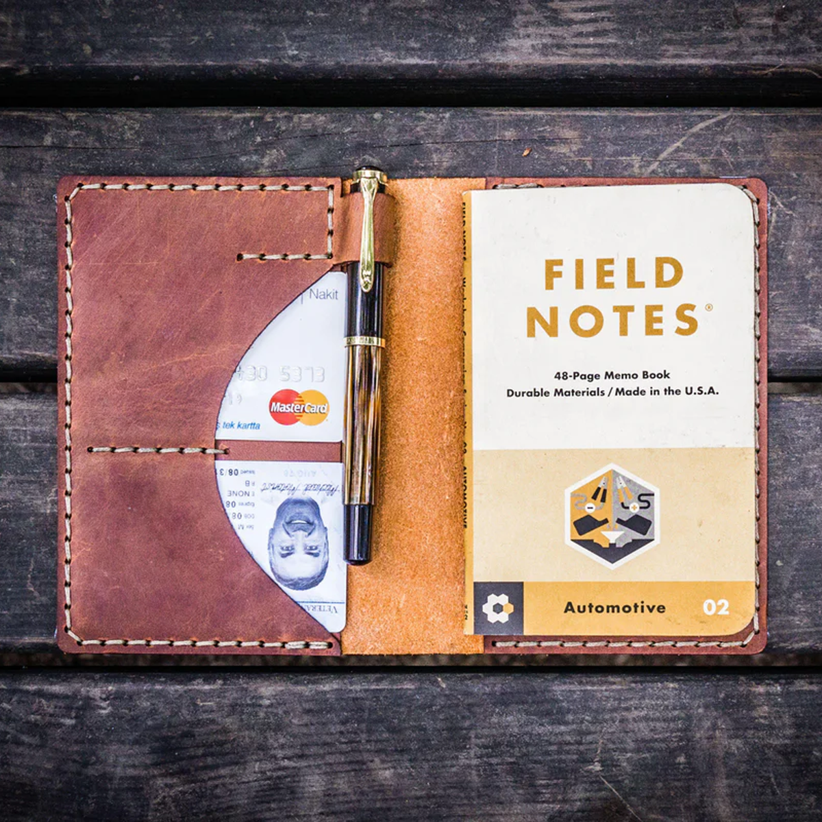 Galen Leather No. 44 Field Notes Cover - Crazy Horse Tan