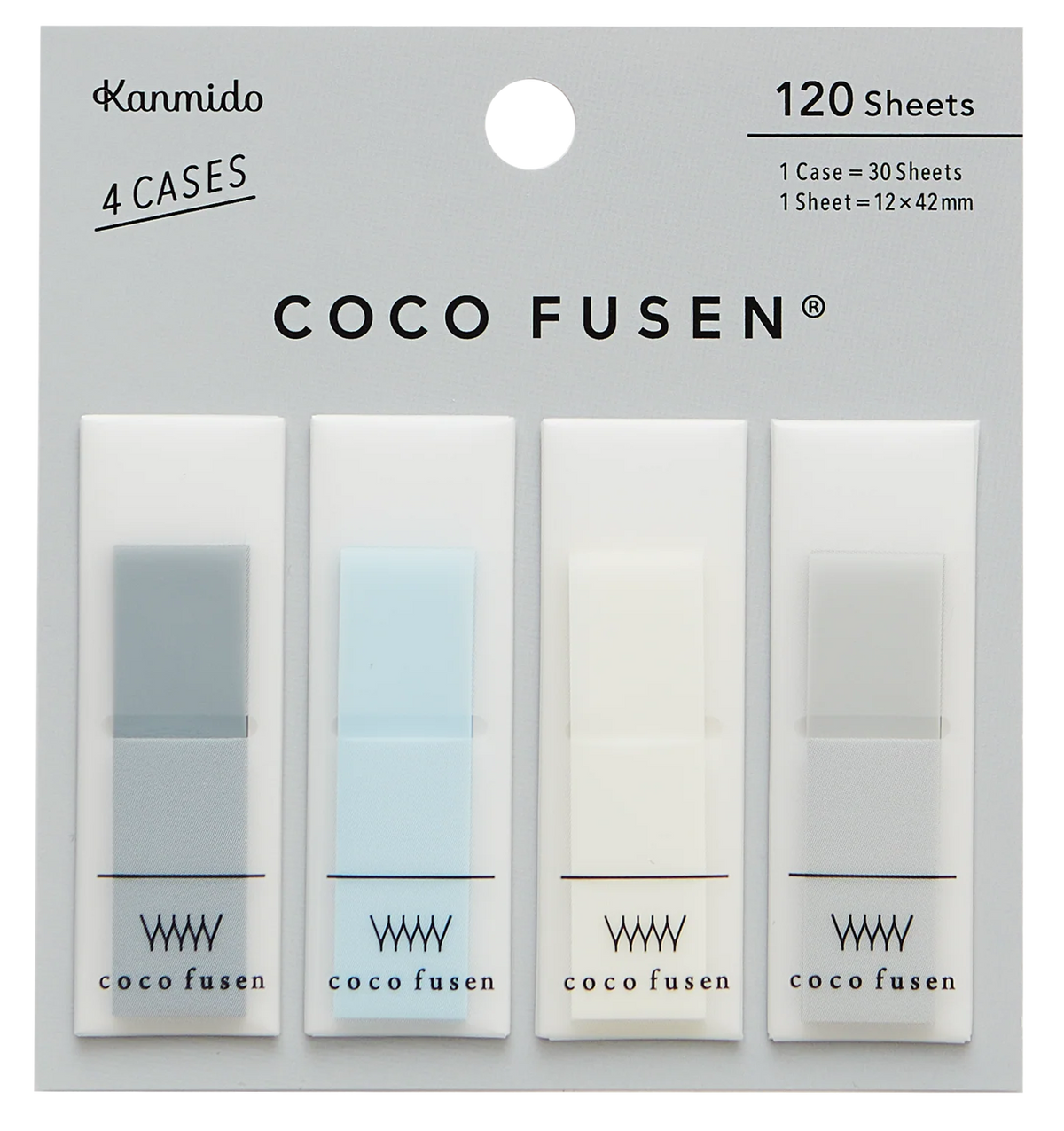 Kanmido Coco Fusen Medium Sticky Notes - Cool Gray