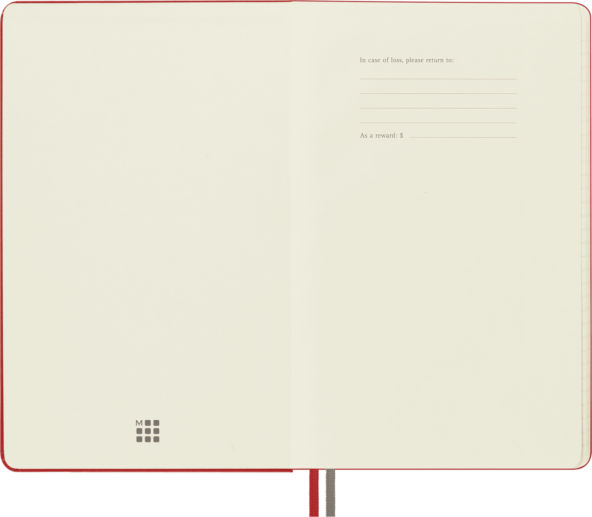 Moleskine Classic Expanded Large Hardcover Notebook - Scarlet Red Ruled