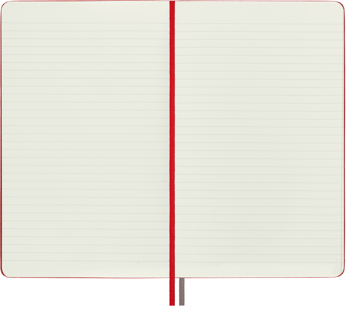 Moleskine Classic Expanded Large Hardcover Notebook - Scarlet Red Ruled