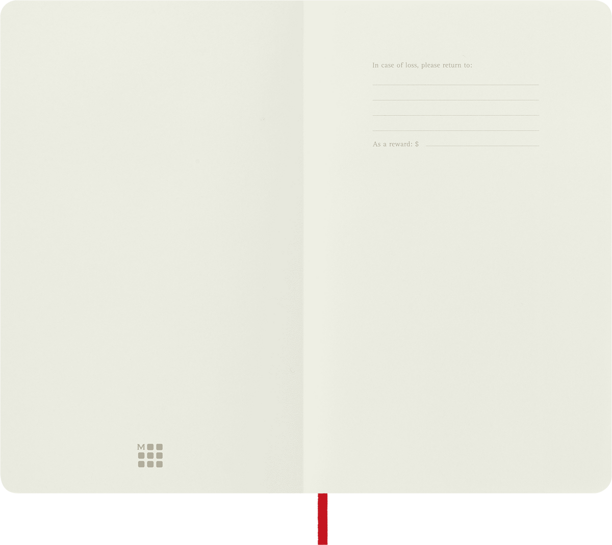 Moleskine Large Softcover Classic Plain Notebook - Scarlet Red