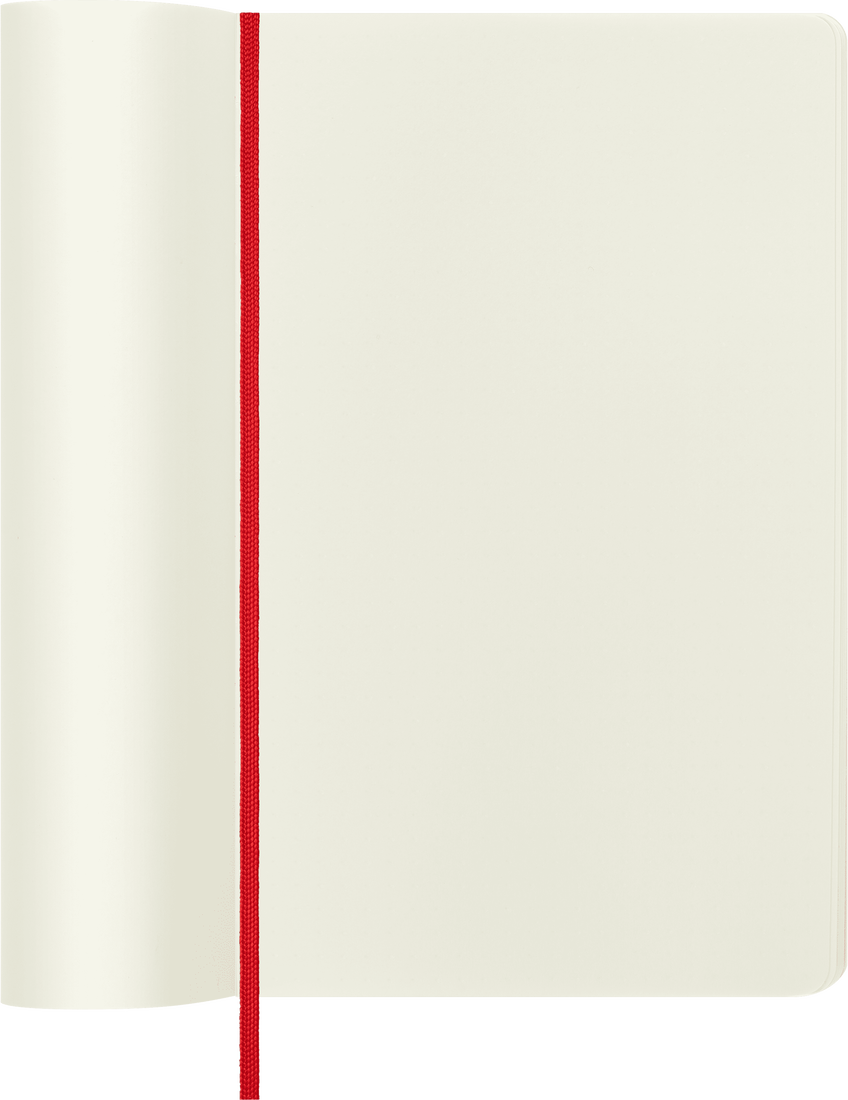 Moleskine Large Softcover Classic Plain Notebook - Scarlet Red
