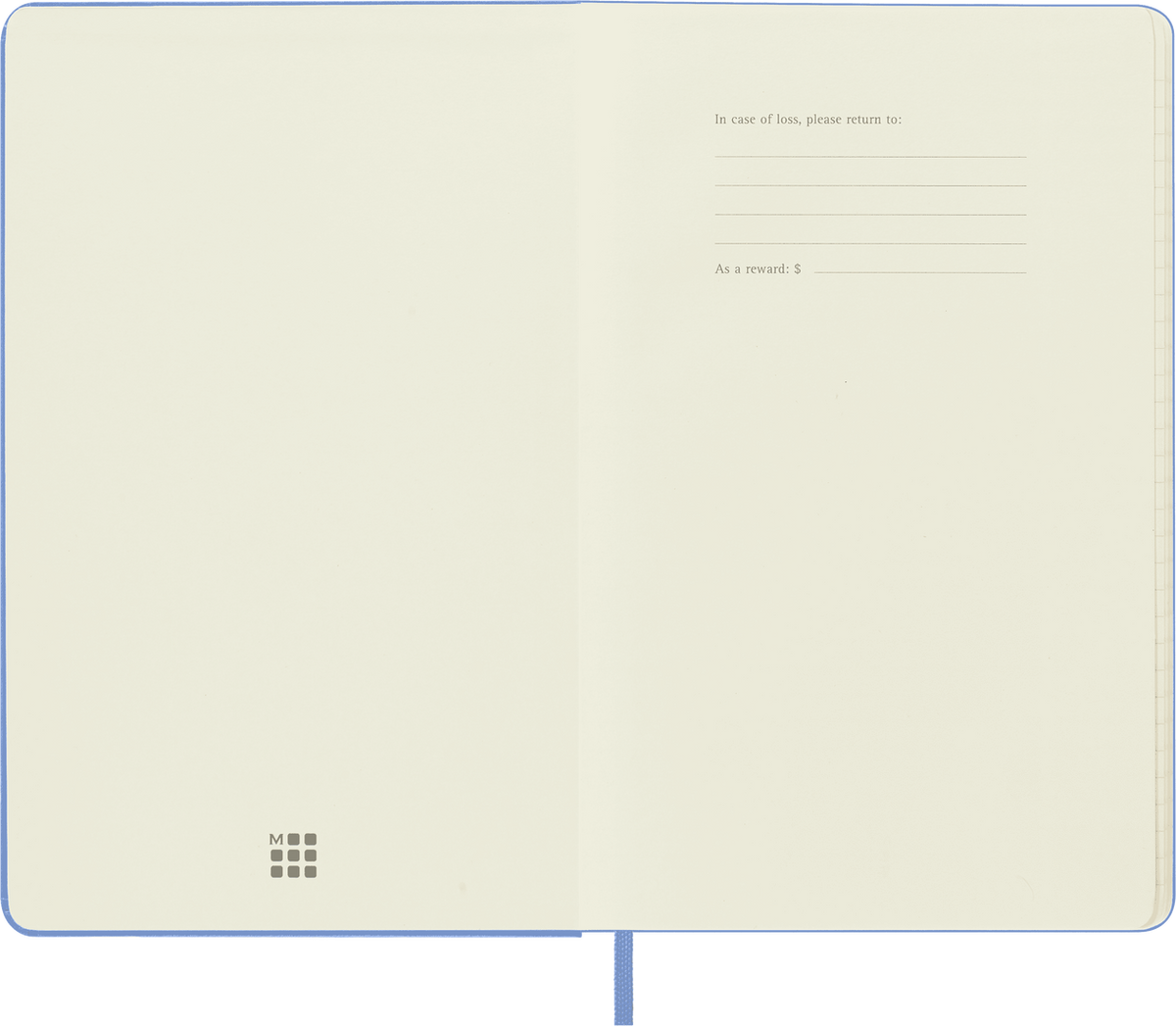 Moleskine Large Hardcover Classic Ruled Notebook - Hydrangea Blue