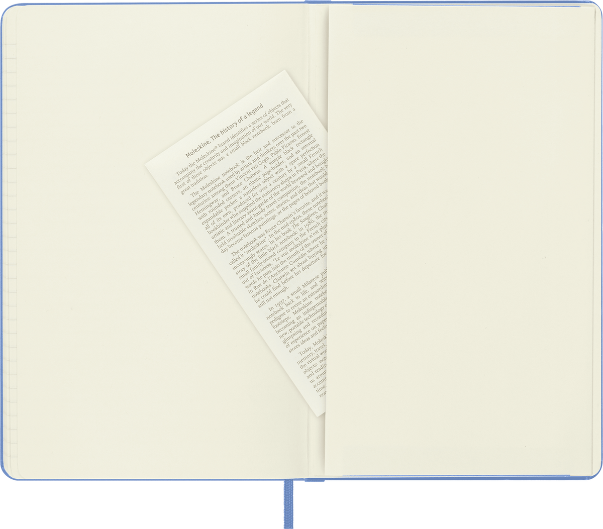 Moleskine Large Hardcover Classic Ruled Notebook - Hydrangea Blue