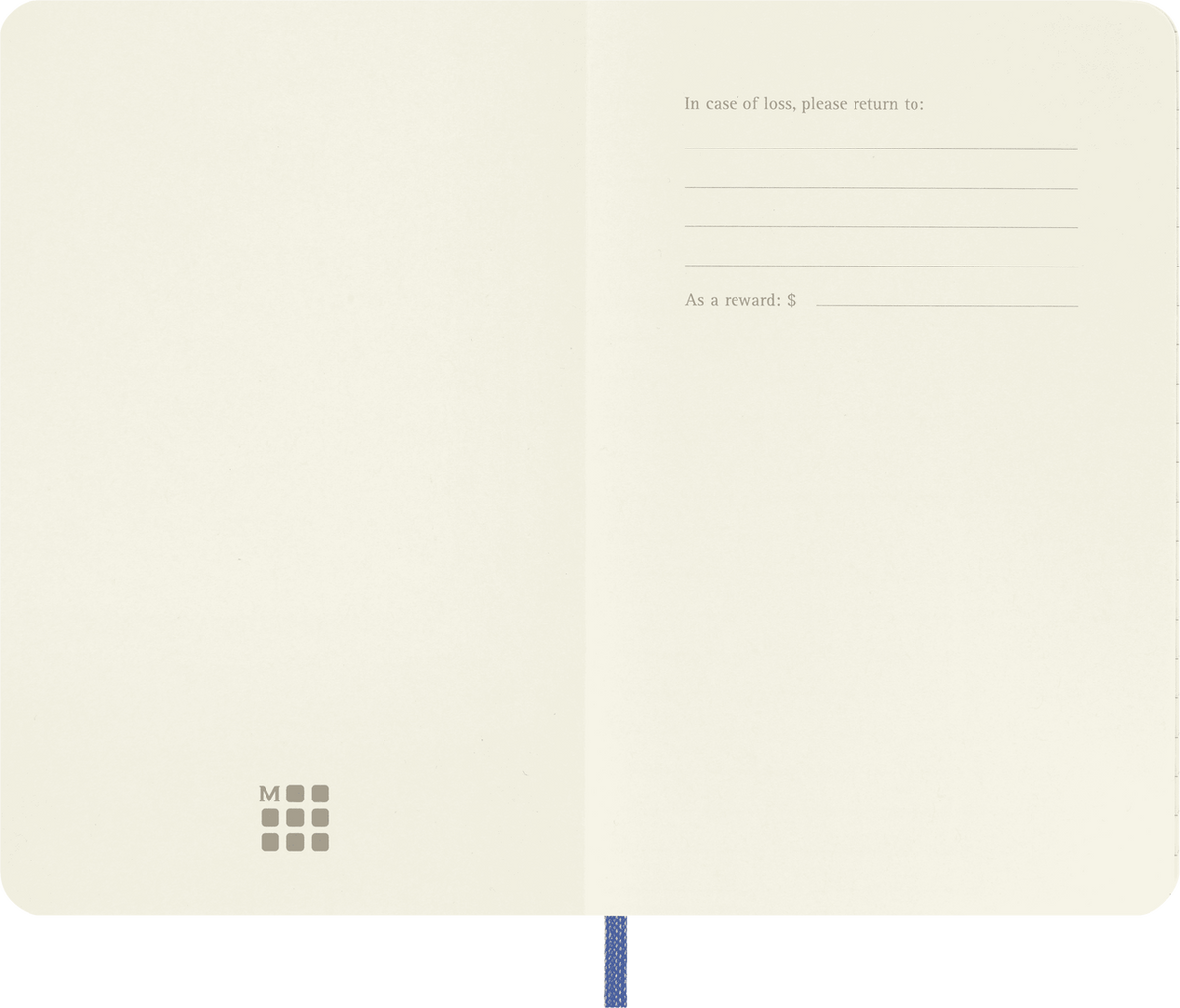 Moleskine Pocket Softcover Classic Ruled Notebook - Hydrangea Blue