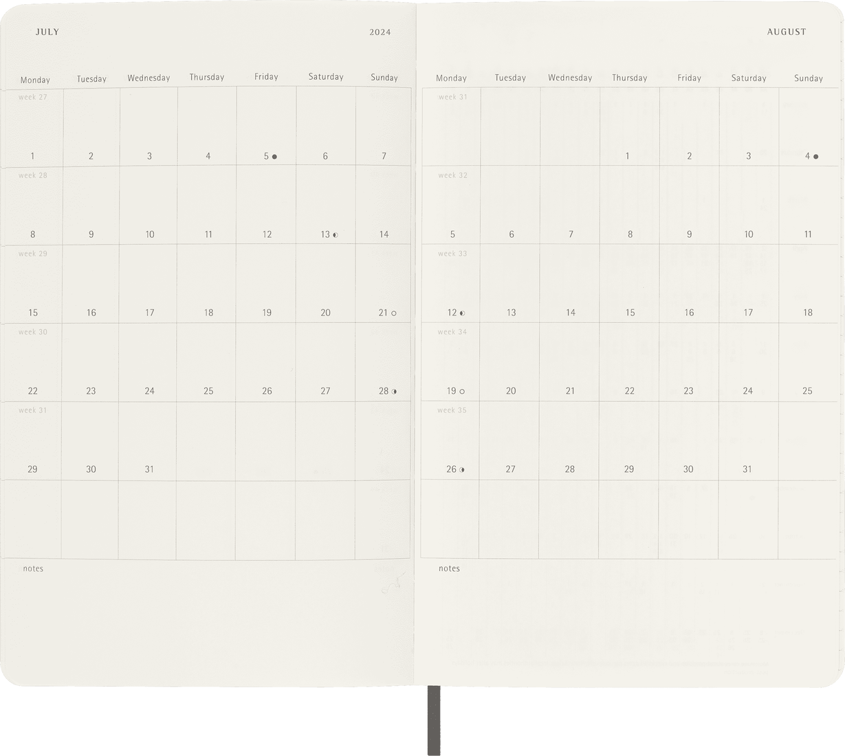 Moleskine 2024 Large Softcover Classic Weekly Planner - Black