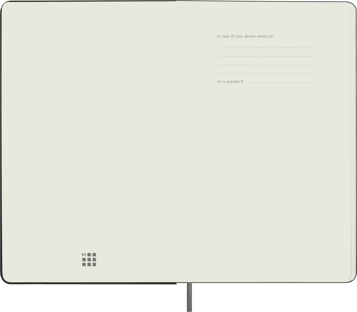Moleskine Undated Large Hardcover Planner - Black