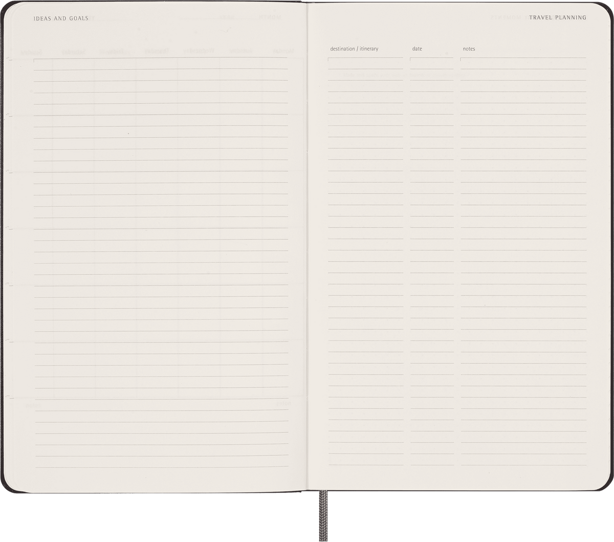 Moleskine Undated Large Hardcover Planner - Black