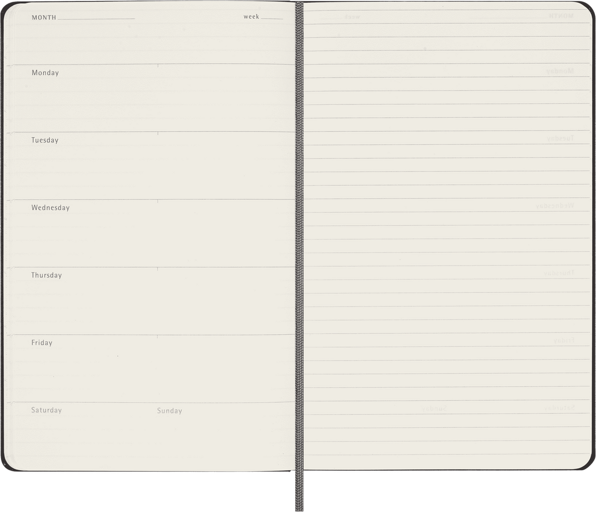 Moleskine Undated Large Hardcover Planner - Black