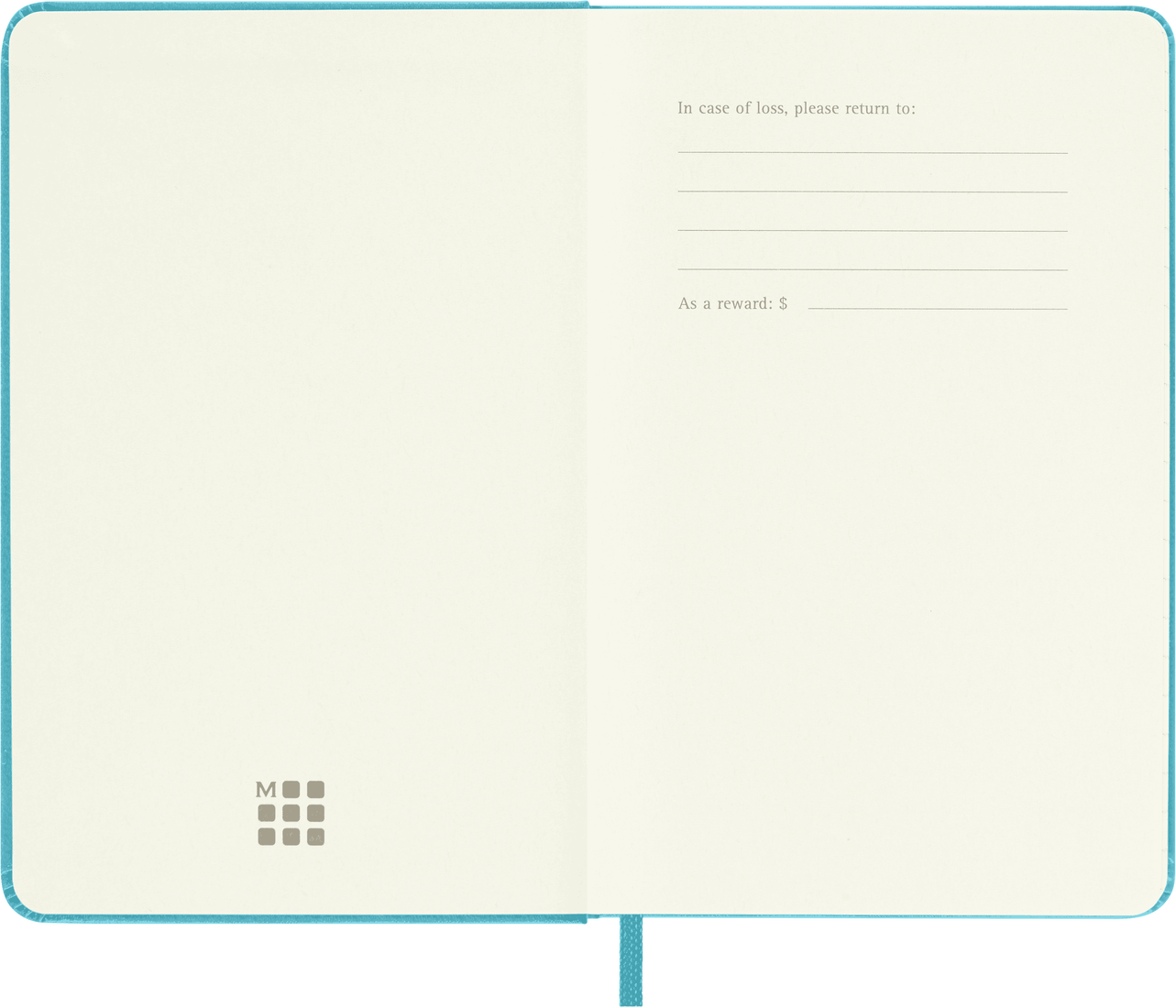Moleskine Pocket Hardcover Classic Ruled Notebook - Reef Blue