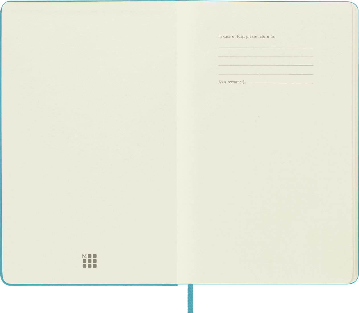 Moleskine Large Hardcover Classic Plain Notebook - Reef Blue