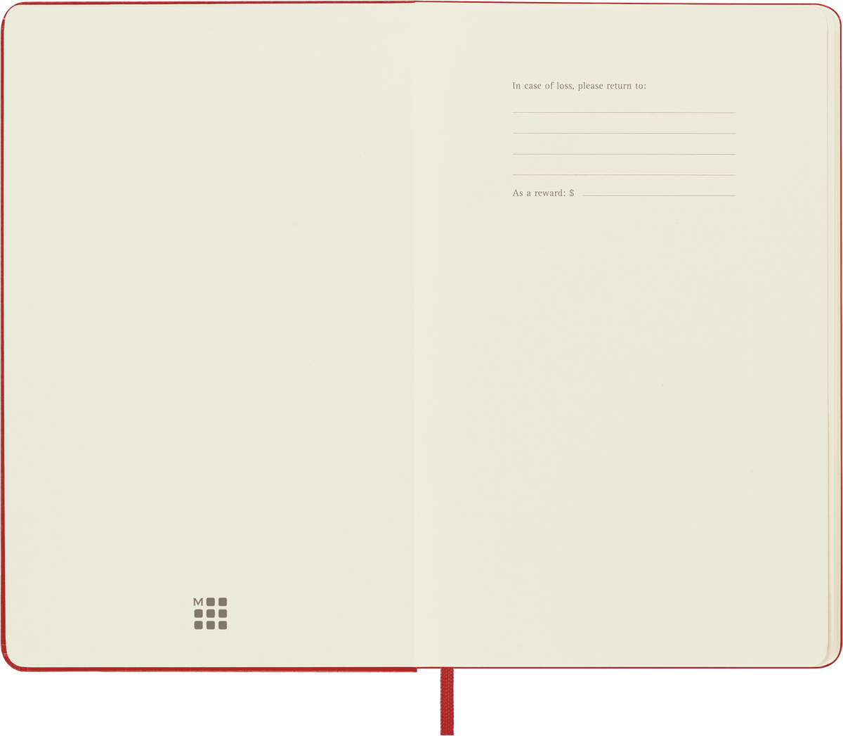 Moleskine Large Hardcover Classic Dotted Notebook - Scarlet Red
