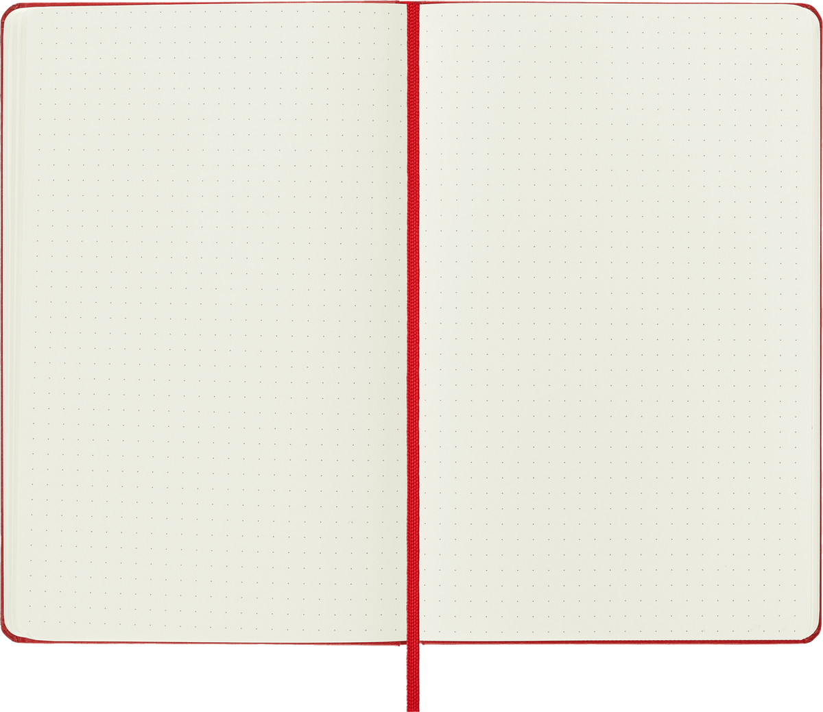 Moleskine Large Hardcover Classic Dotted Notebook - Scarlet Red