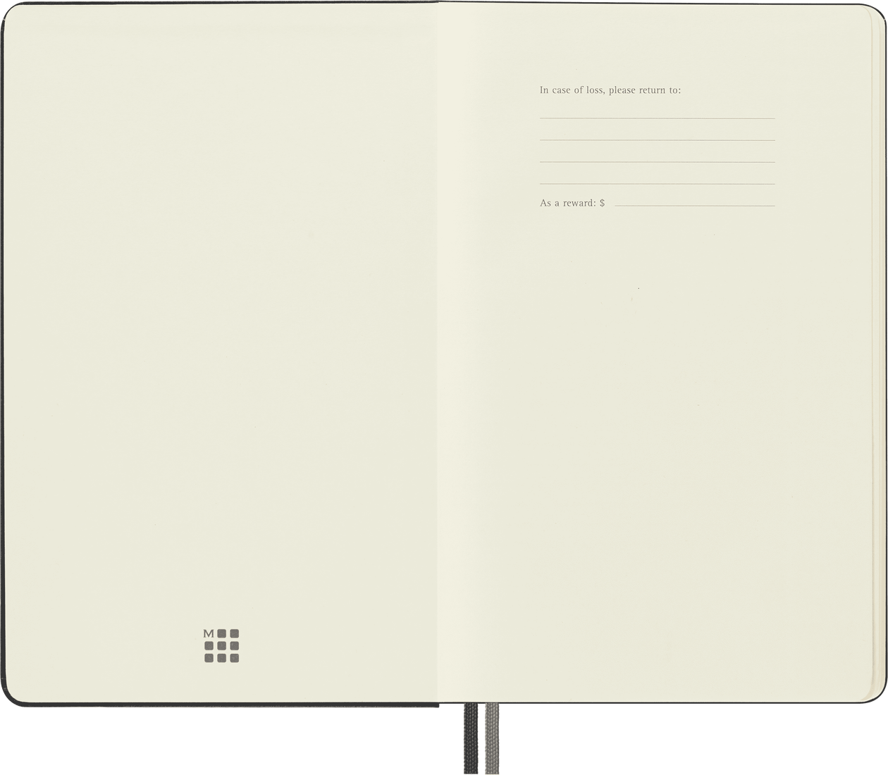Moleskine Large Hardcover Classic Expanded Plain Notebook - Black