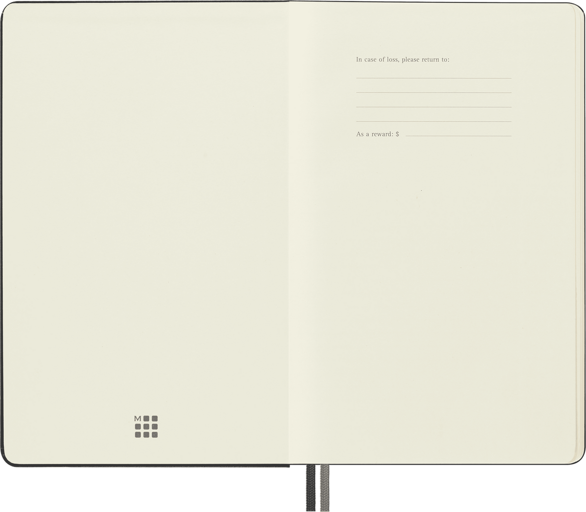 Moleskine Large Hardcover Classic Expanded Ruled Notebook - Black