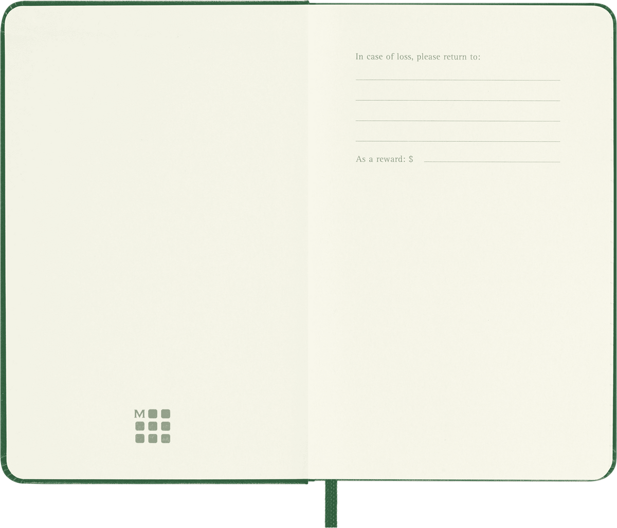 Moleskine Pocket Hardcover Classic Ruled Notebook - Myrtle Green