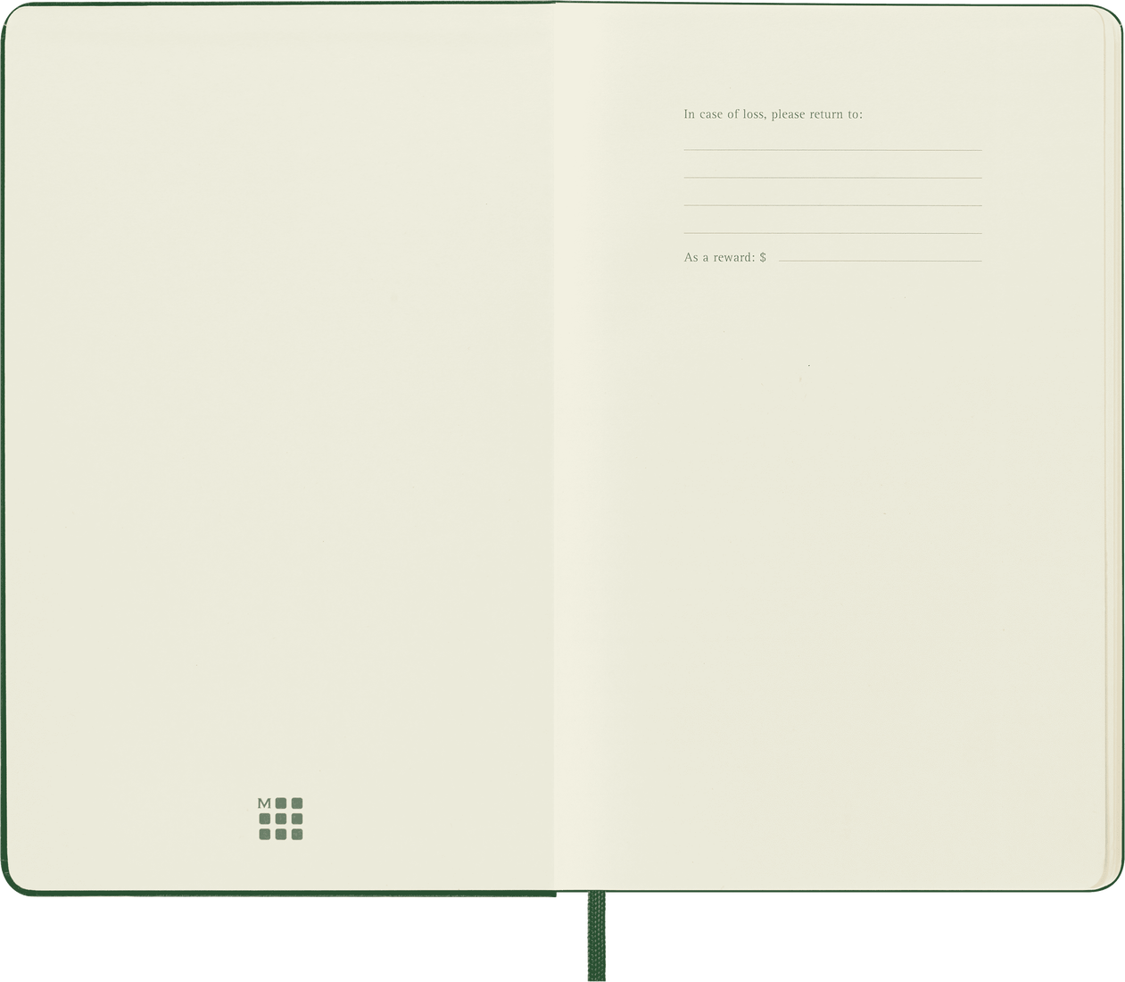 Moleskine Large Hardcover Classic Plain Notebook - Myrtle Green
