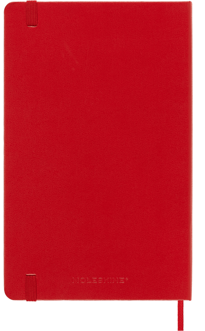 Moleskine Large Hardcover Classic Ruled Notebook - Scarlet Red