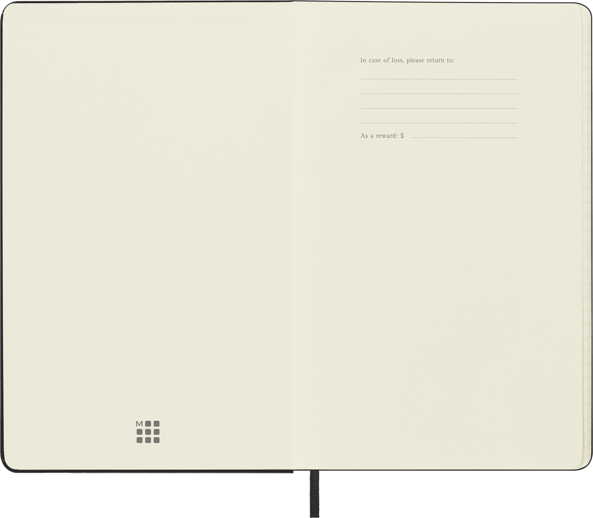 Moleskine Large Hardcover Classic Ruled Notebook - Black