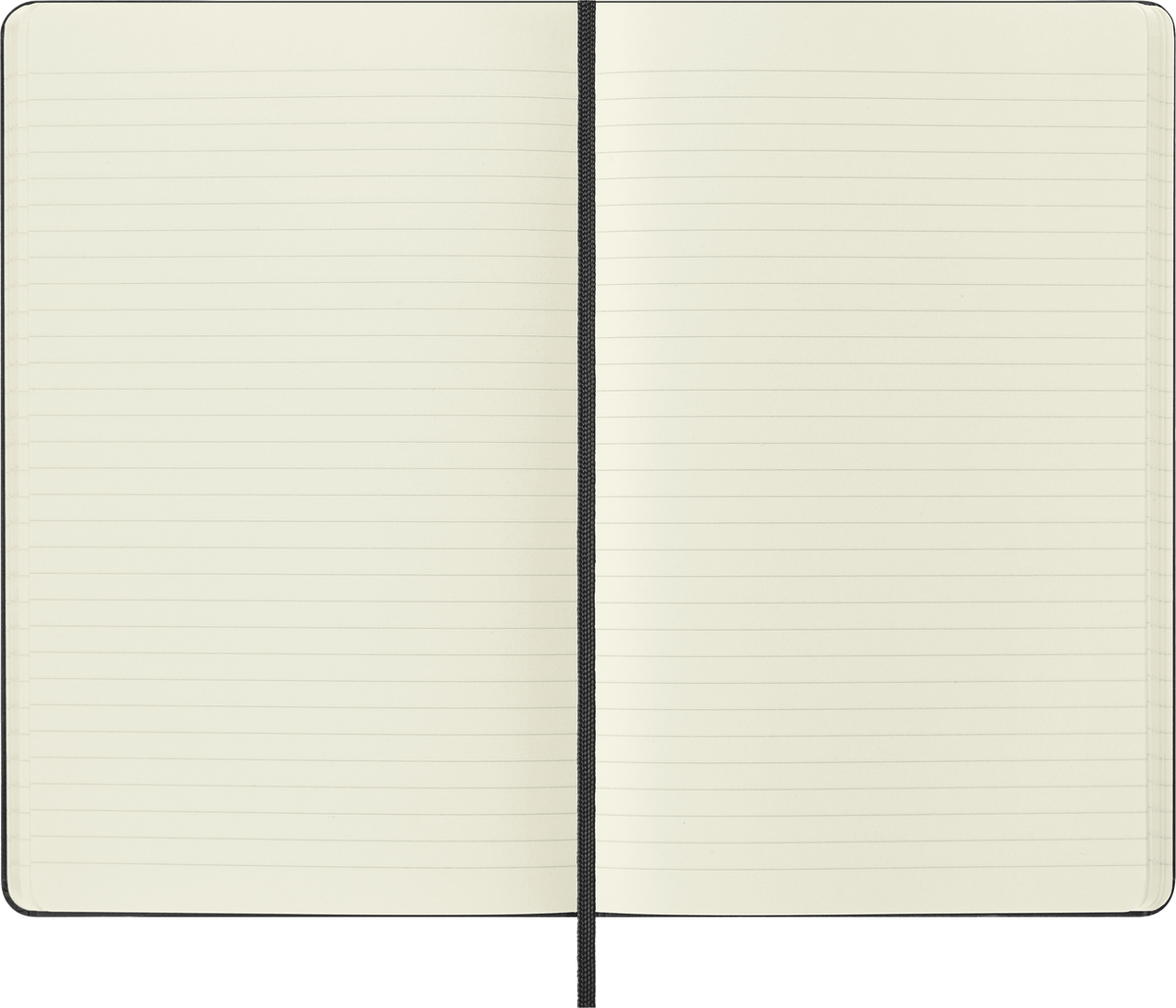 Moleskine Large Hardcover Classic Ruled Notebook - Black