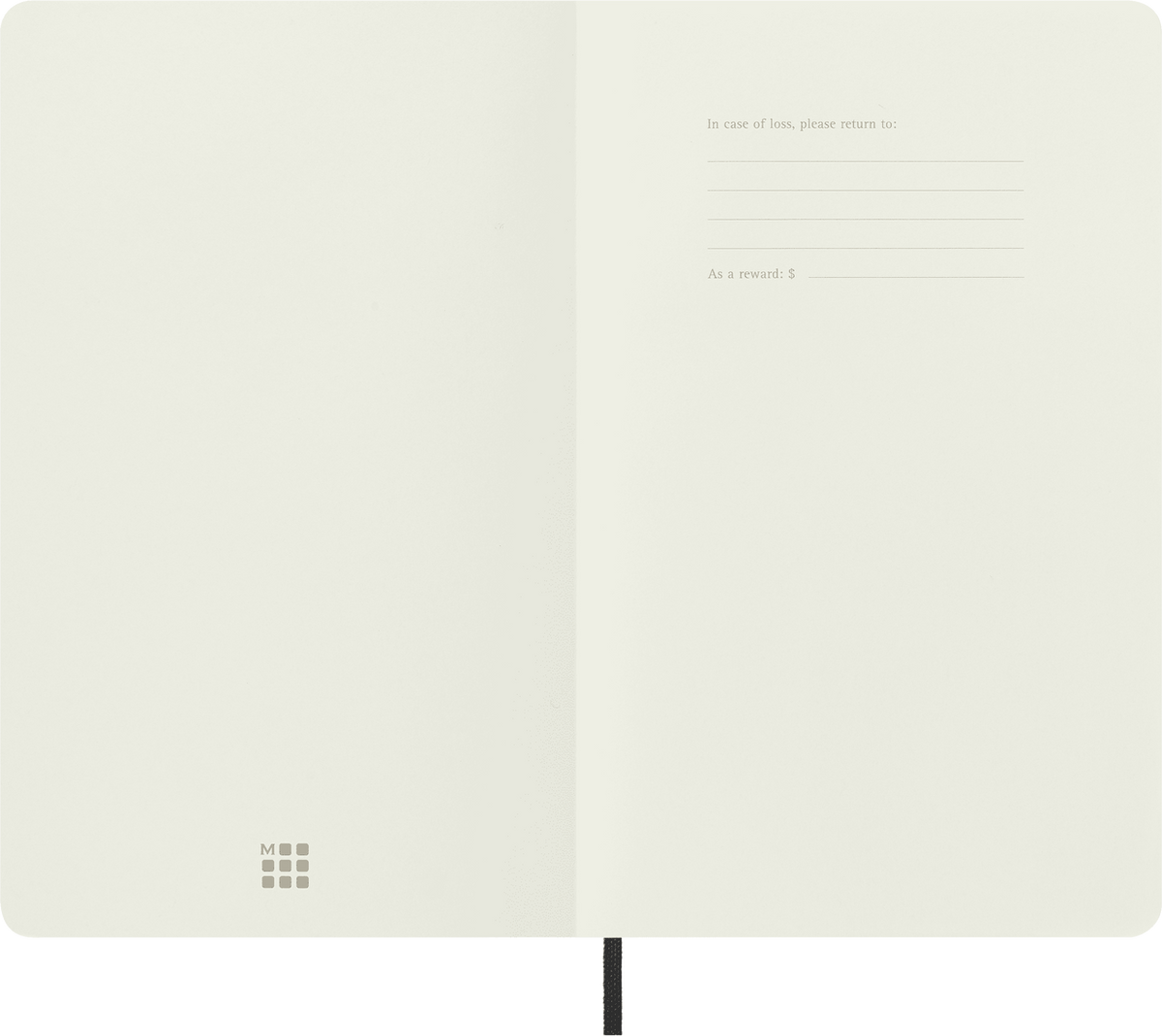 Moleskine Large Softcover Classic Plain Notebook - Black