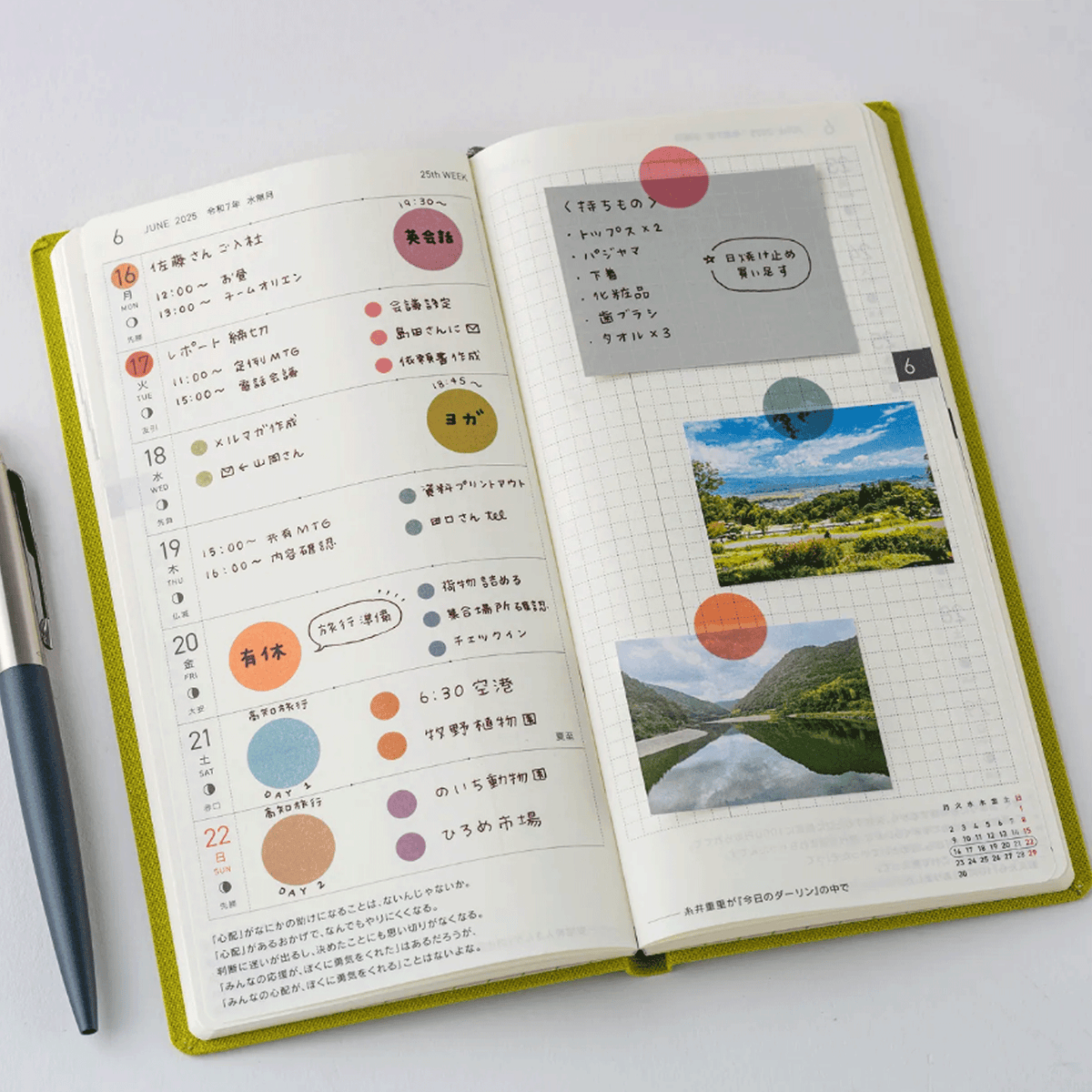 Hobonichi TSUKI no IRO Transparent Dot Stickers (6mm)