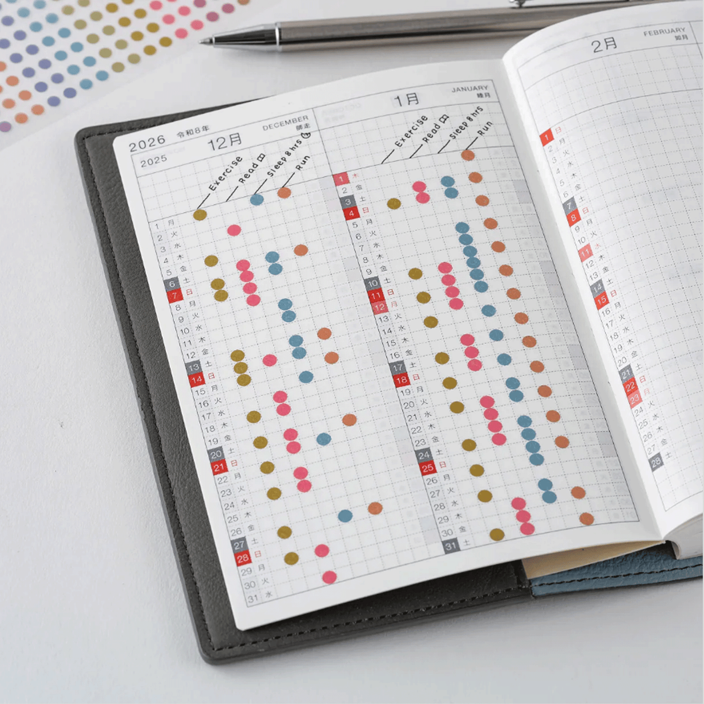 Hobonichi TSUKI no IRO Transparent Dot Stickers (3.5mm)