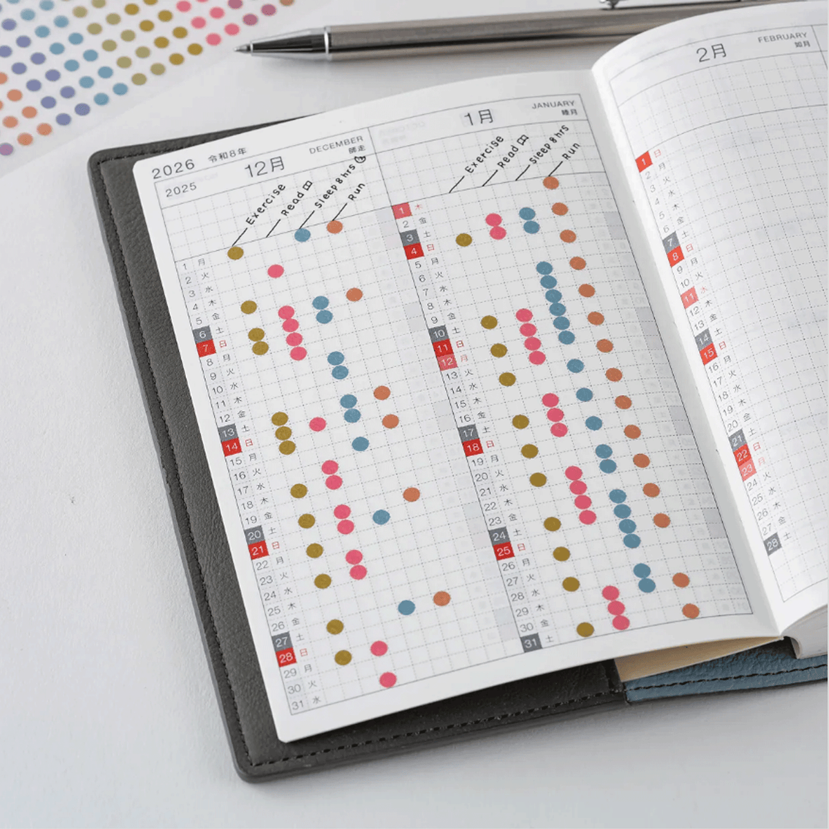 Hobonichi TSUKI no IRO Transparent Dot Stickers (6mm)