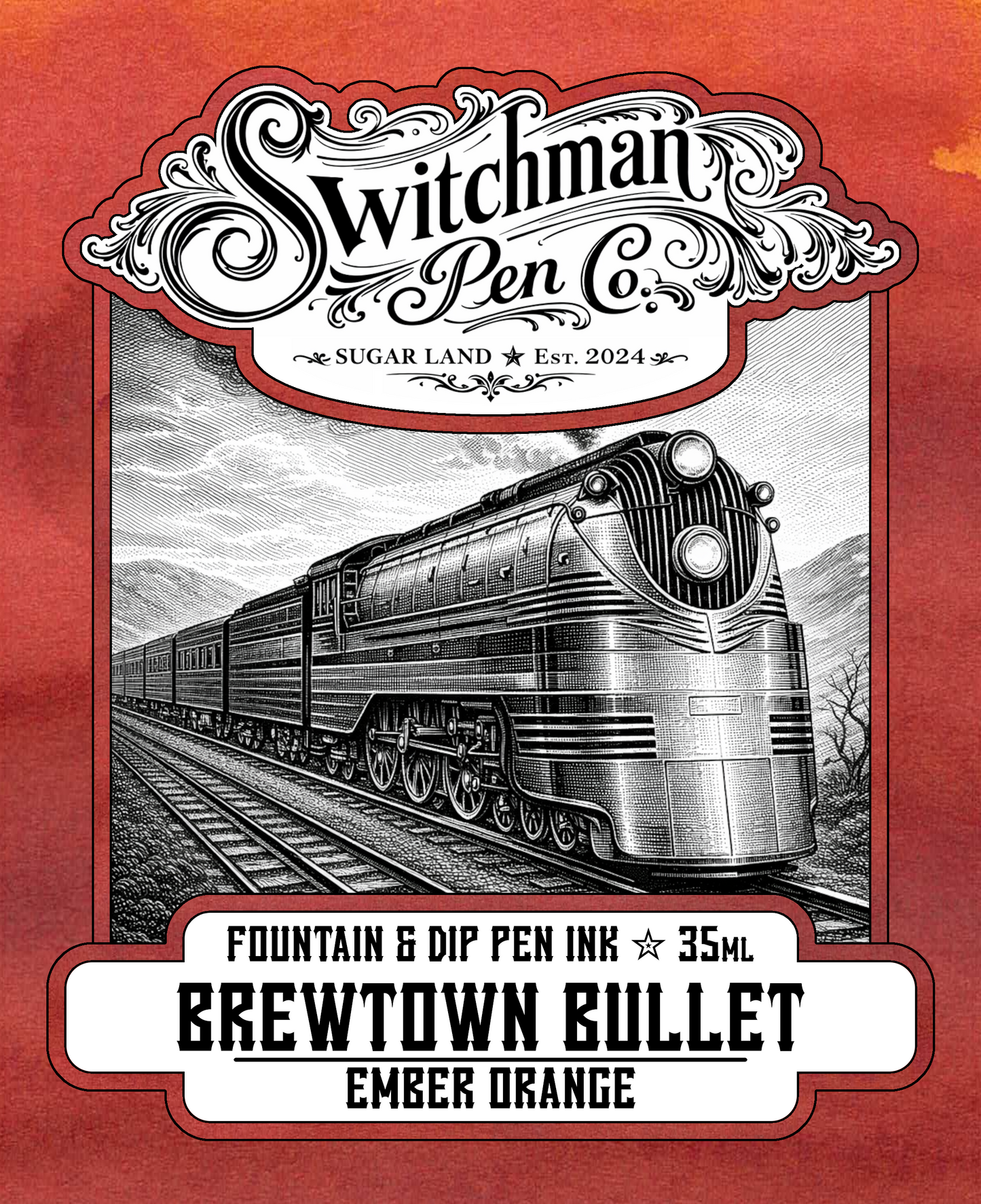 Switchman Pen Company Bottled Ink (35ml) - Brewtown Bullet: Ember Orange