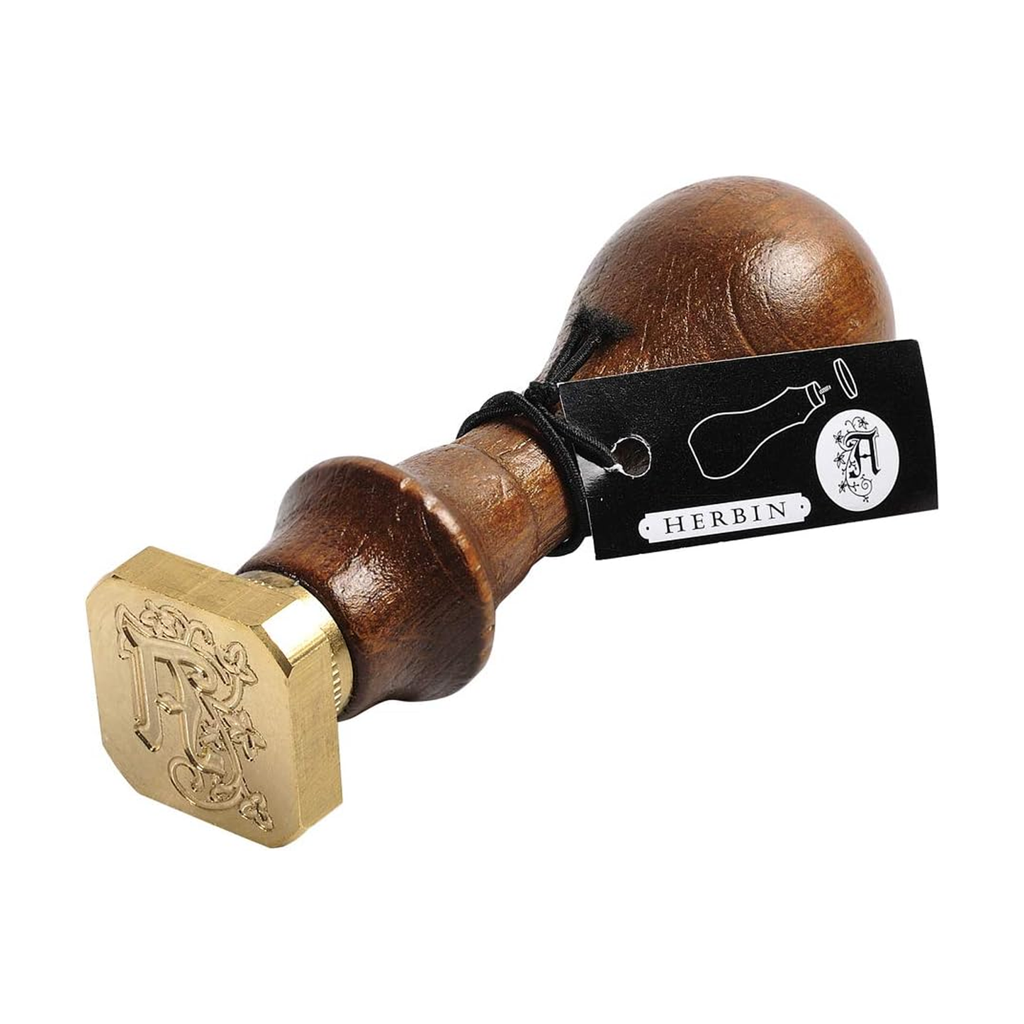 J. Herbin Brass Illuminated Font Letter Seal + Wooden Handle