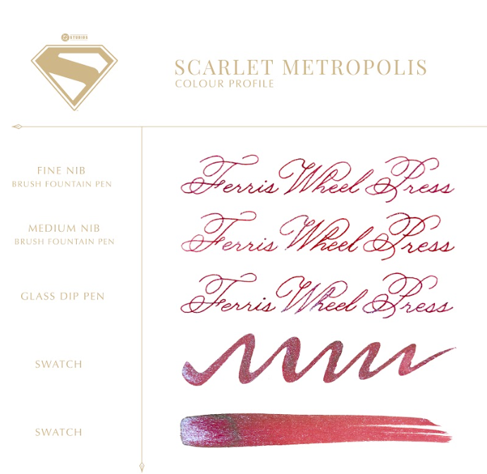 Ferris Wheel Press Superman Scarlet Metropolis (10ml) Bottled Ink