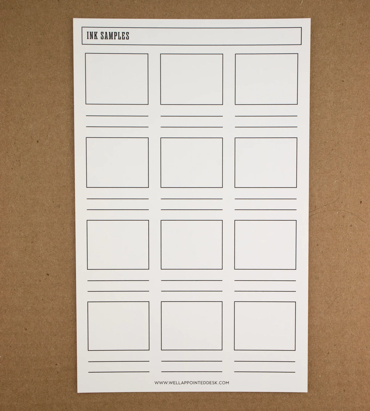 Well Appointed Desk Ink Swatch Guide Sheet Kit (6 Designs, 3 Sheets)