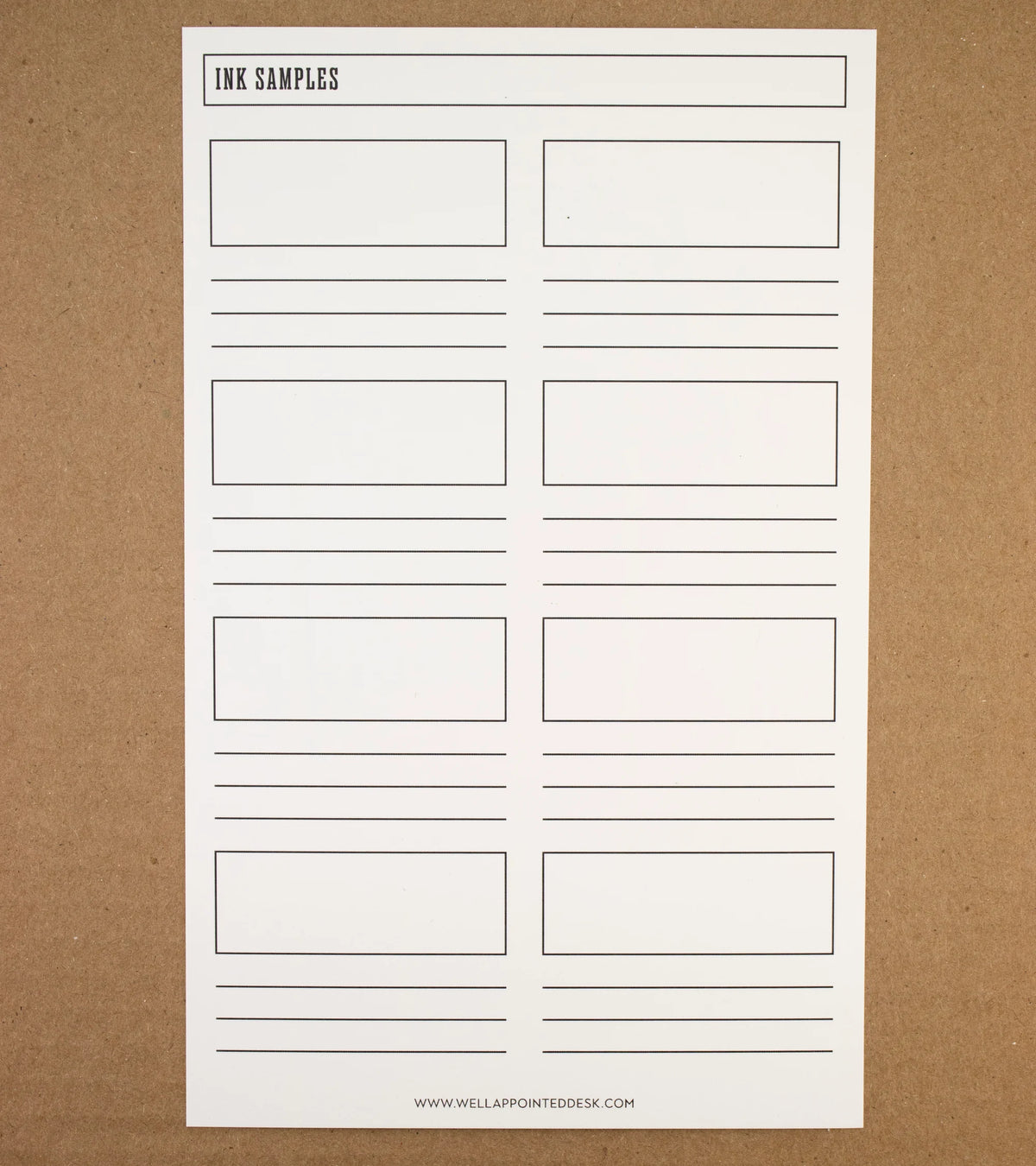 Well Appointed Desk Ink Swatch Guide Sheet Kit (6 Designs, 3 Sheets)