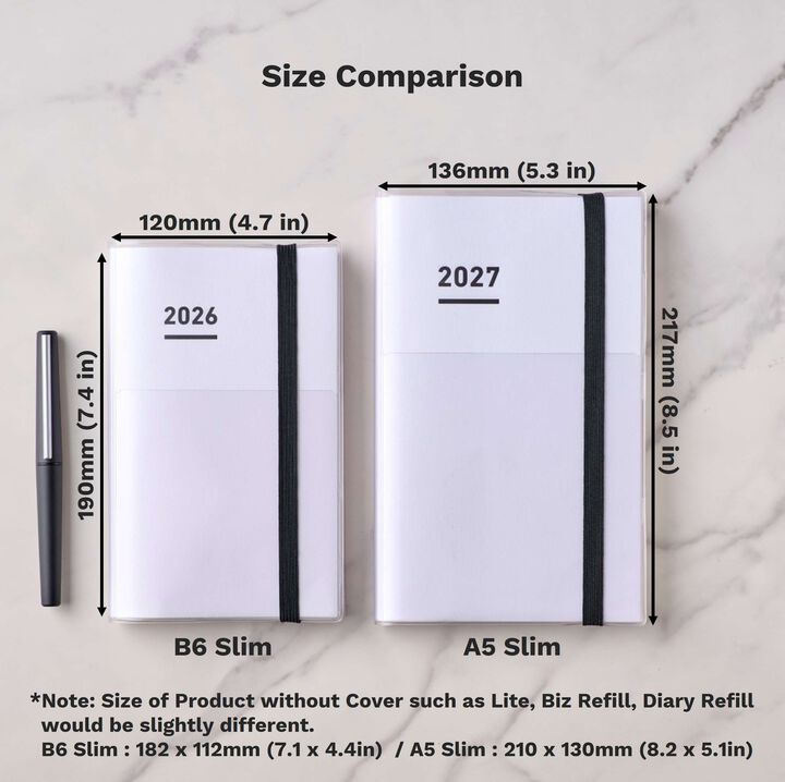 Kokuyo Jibun 2027 Techo Diary - Yellow (A5 Slim)