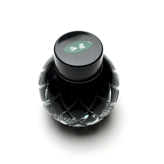 Mitasanshodo x KURETAKE Scented Sumi (55ml) Bottled Ink - Kyara Green