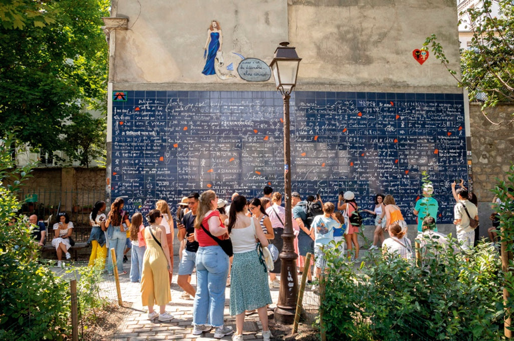 Clairefontaine A5 Staple-Bound Lined Notepad - "LE MUR DES JE T’AIME" COLLECTION: The Wall of Love