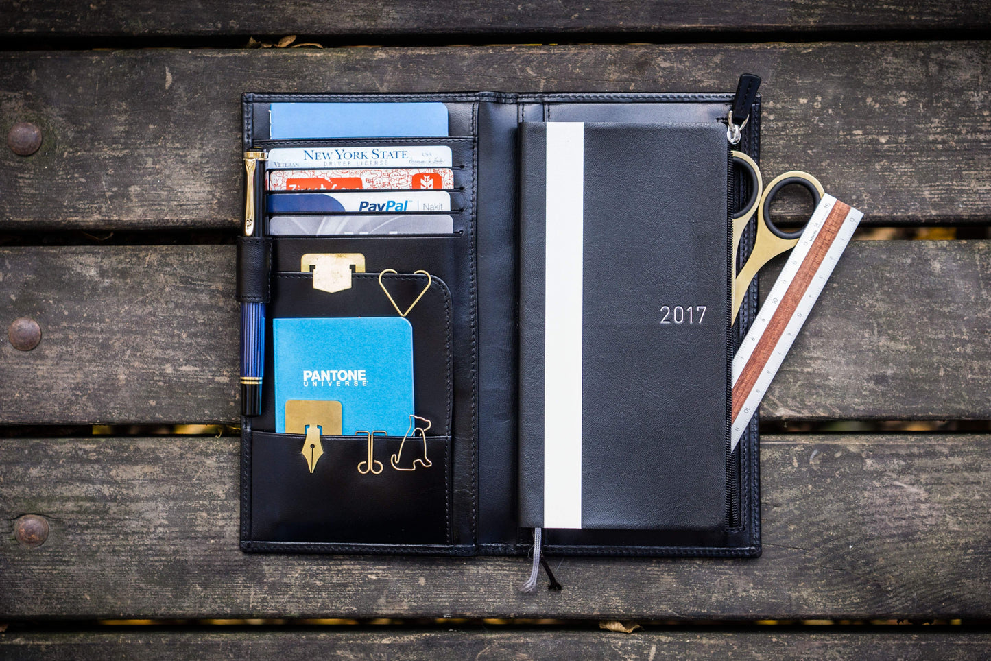 Galen Leather Hobonichi Weeks Mega Cover - Black