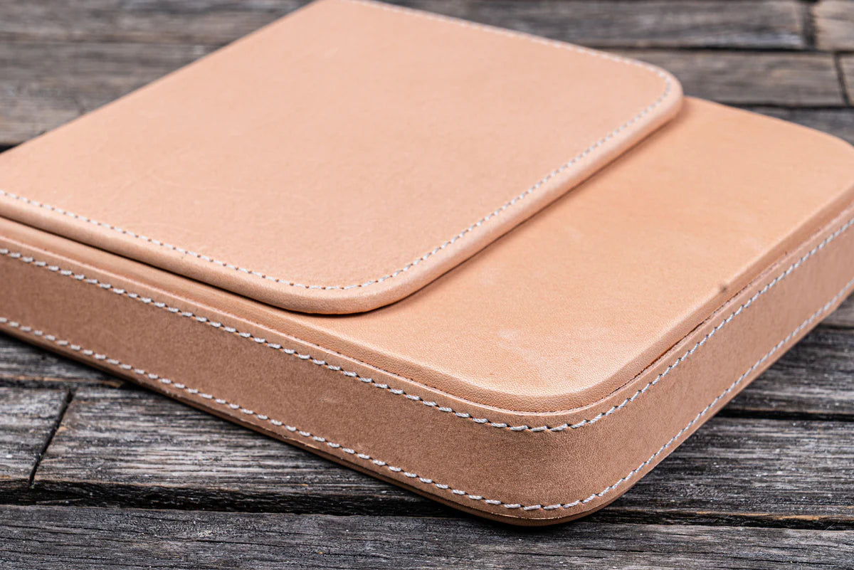 Galen Leather 6 Slots Magnum Opus Pen Case - Undyed