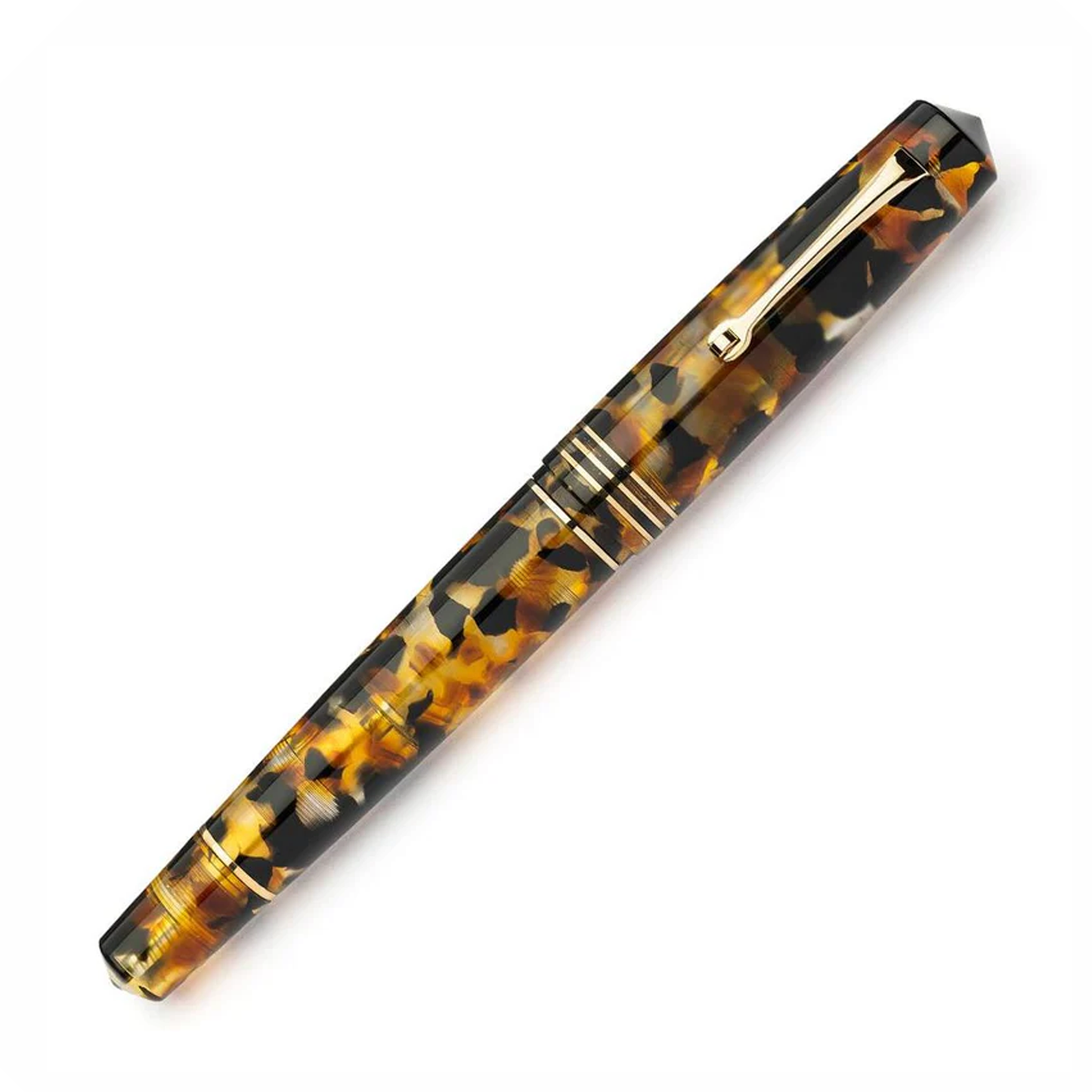 Leonardo Momento Zero Grande 2.0 Piston Fountain Pen - Sottobosco with Gold Trim